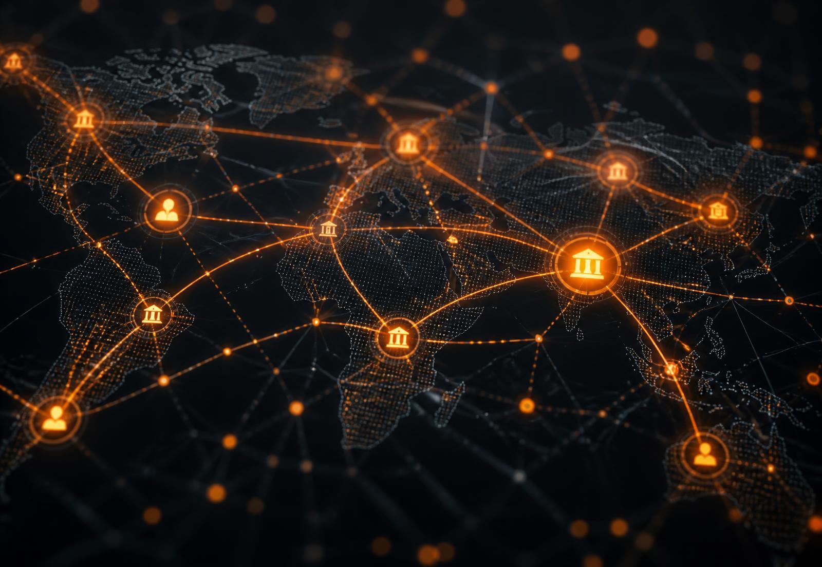 Global network of traced financial transactions